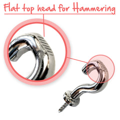Hooks for Wood - Hammer Head Hooks - Qty 6 Hooks per Pack