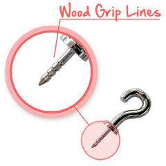 Hooks for Wood - Hammer Head Hooks - Qty 6 Hooks per Pack